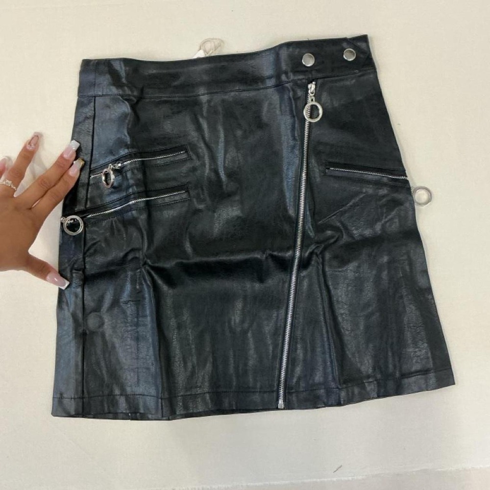 O.Vianca faux leather mini skirt